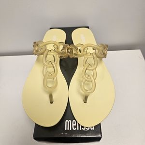 NWT Melissa Success Chain Link Thong Sandals